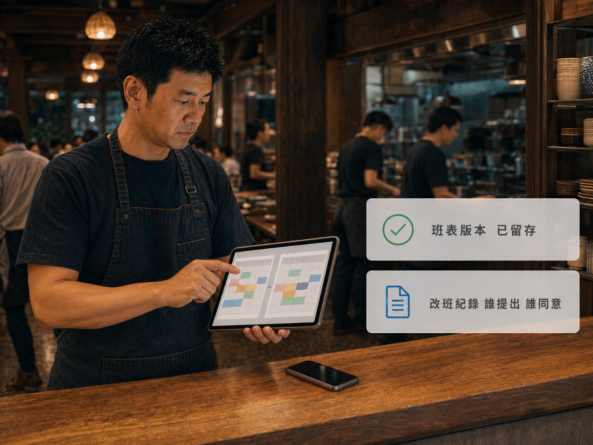 排班表可以隨時改嗎？改班要提前多久通知