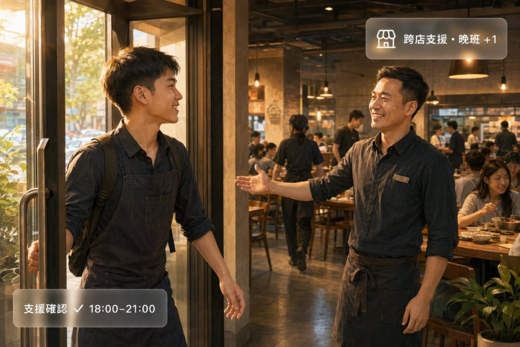 餐廳缺人不只發生在員工臨時請假！4 種常見跨店支援情境，連鎖品牌如何快速調度人力？