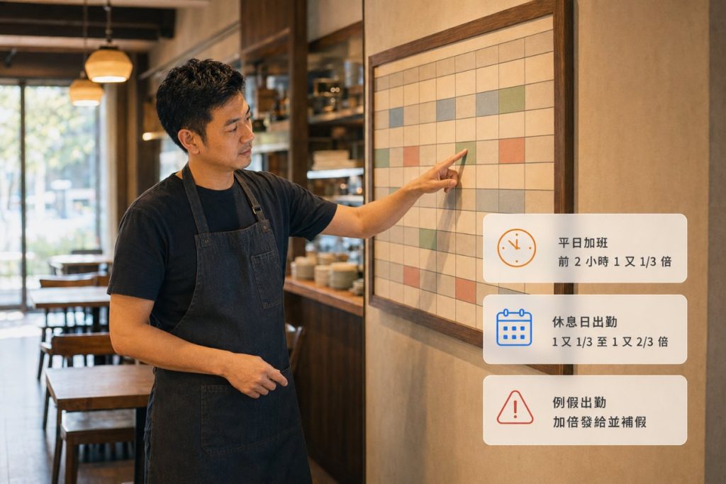 平日加班、休息日出勤、例假出勤：三種加班費差在哪？