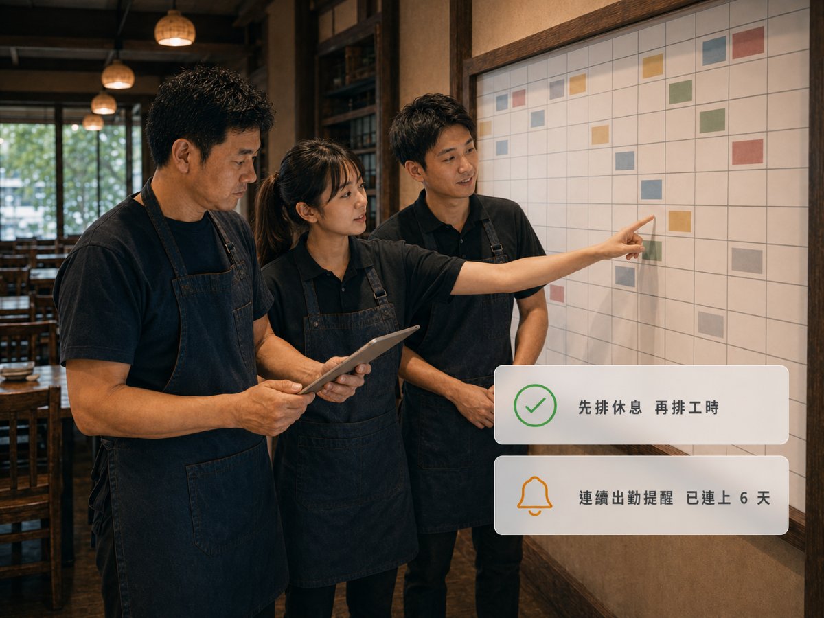 例假、休息日、七休一：排班到底怎麼排才合法？