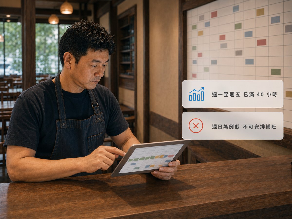 例假、休息日、七休一：排班到底怎麼排才合法？